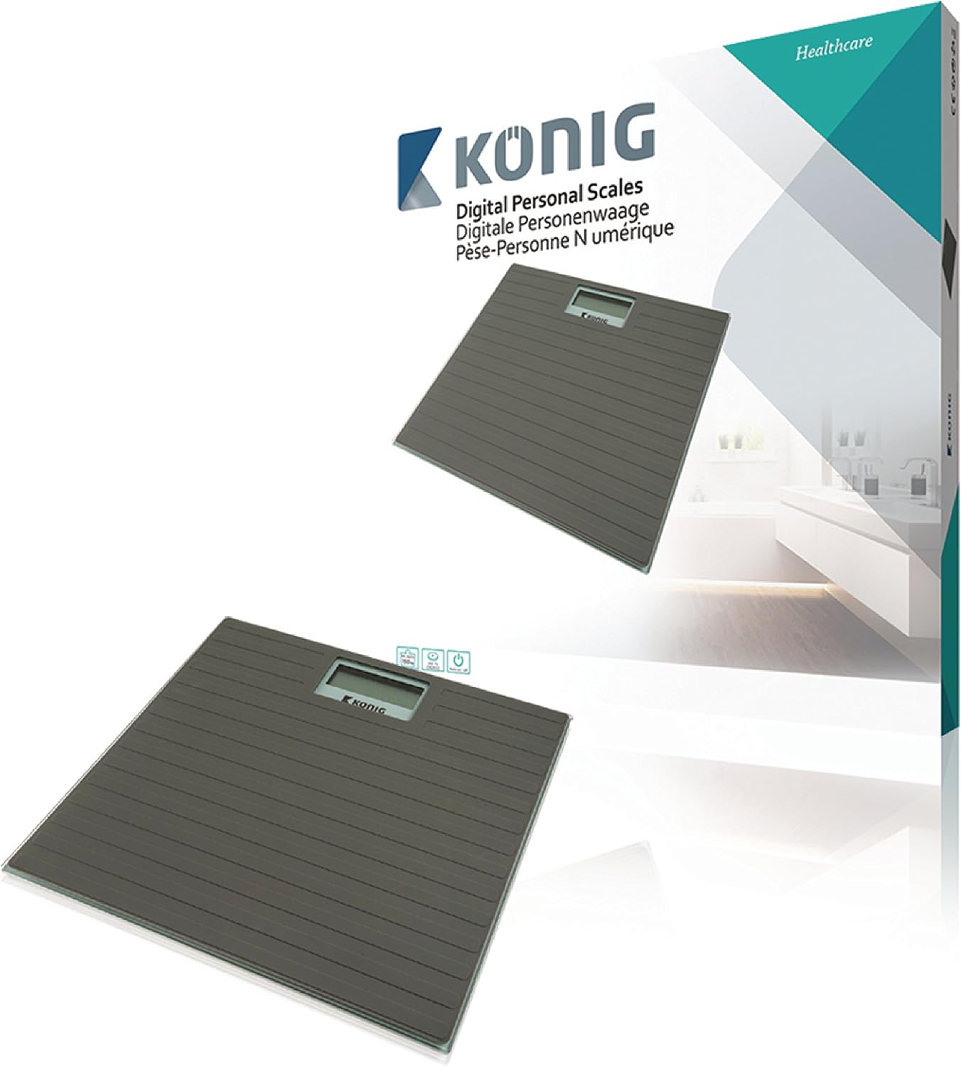 König PS12 Cream White Digital Personal Scales Liner