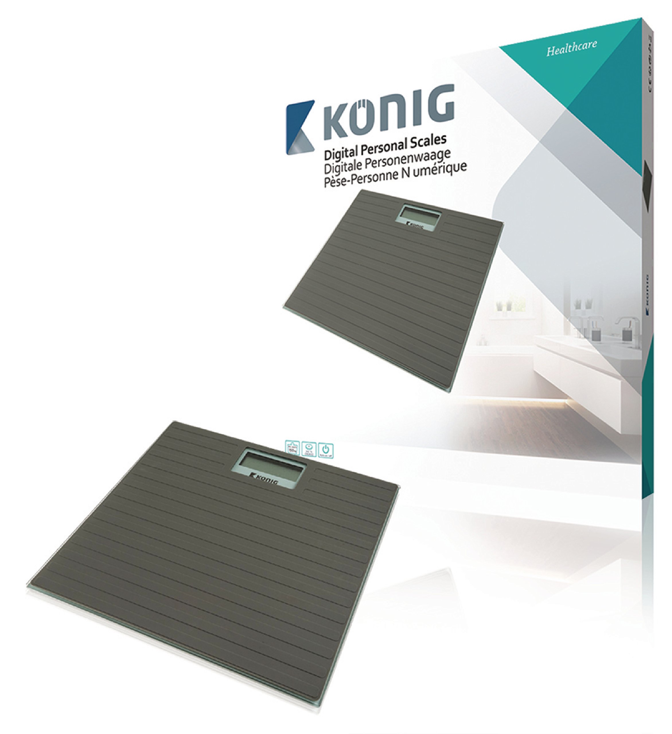 König PS12 Cream White Digital Personal Scales Liner