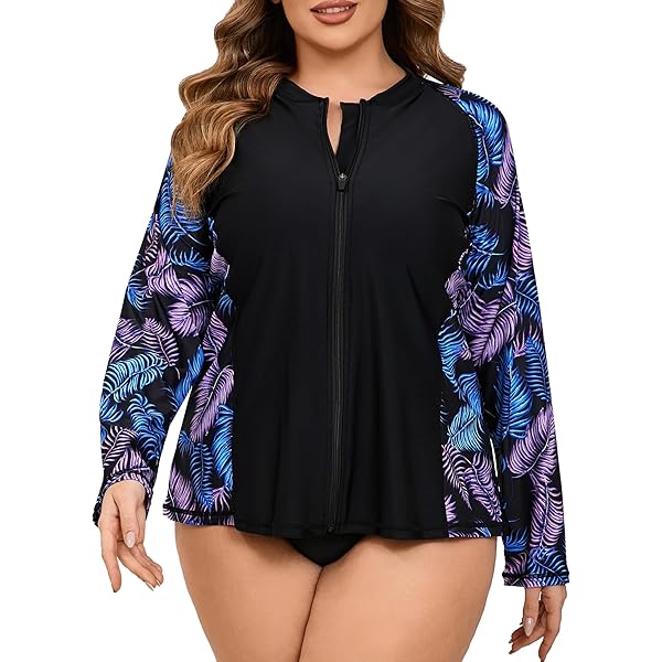 Hanna Nikole Plus Size 3 Pieces Rash Guard Swimwear Plus Size