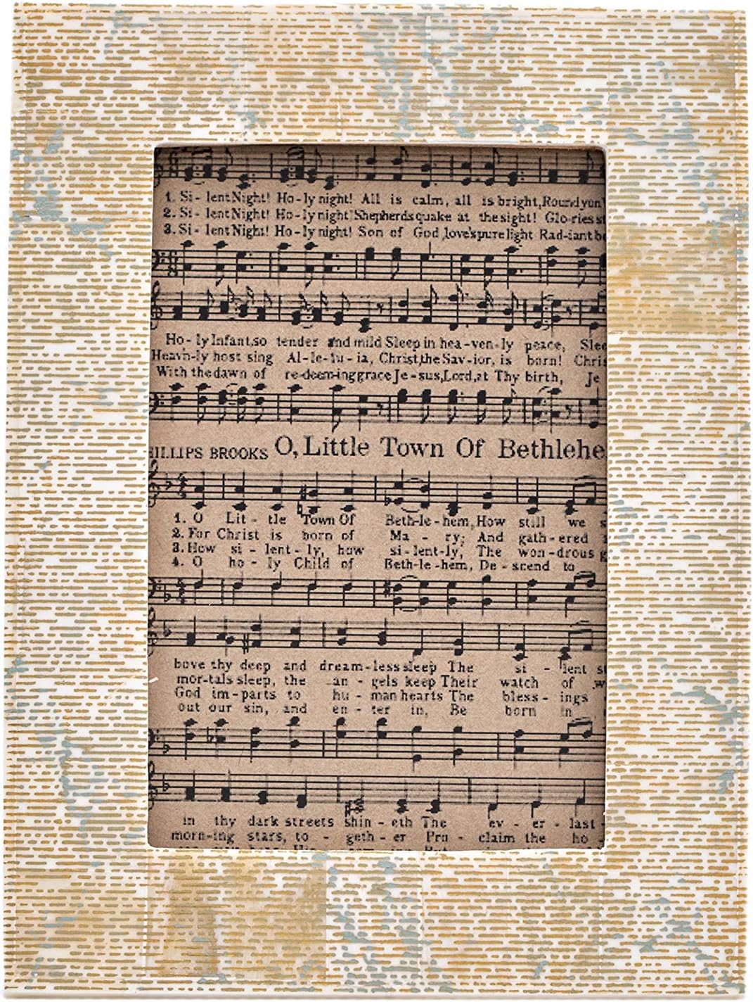 5 Elements Table Picture Frame 4x6, Home Decor, Office & Room Décor, Photo Frames for Desk and Wall Display, Housewarming Gift. Hand Crafted with Bone- Verdis Gold