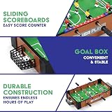 Power Play Tabletop Football Game 16 Inch Wood Table Top Foosball 6 Side view 5