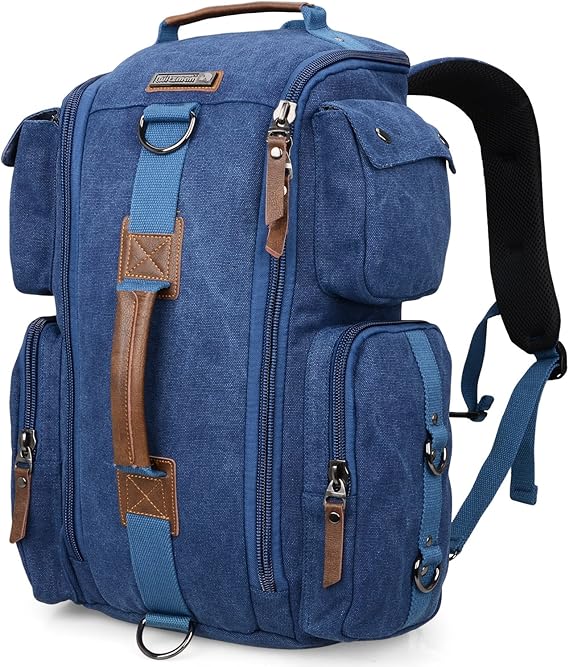 WITZMAN Canvas Backpack Large Travel Backpacks for Men Backpack Duffel
