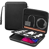 FINPAC Hard Portfolio Sleeve Case for 11-inch iPad Air (M2) 2024, Pro (M4), Pro 11, 10.9" Air 5/4, iPad 10th Gen, 10.2" 9th/8th/7th, Tablet Carrying Bag with Accessory Pocket, Black