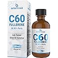 Infinite Age: C60 Fullerene 99.95% Purity - Maximum Strength Super Antioxidant Solution with Olive Oil - 100 ml - Skin and Ne