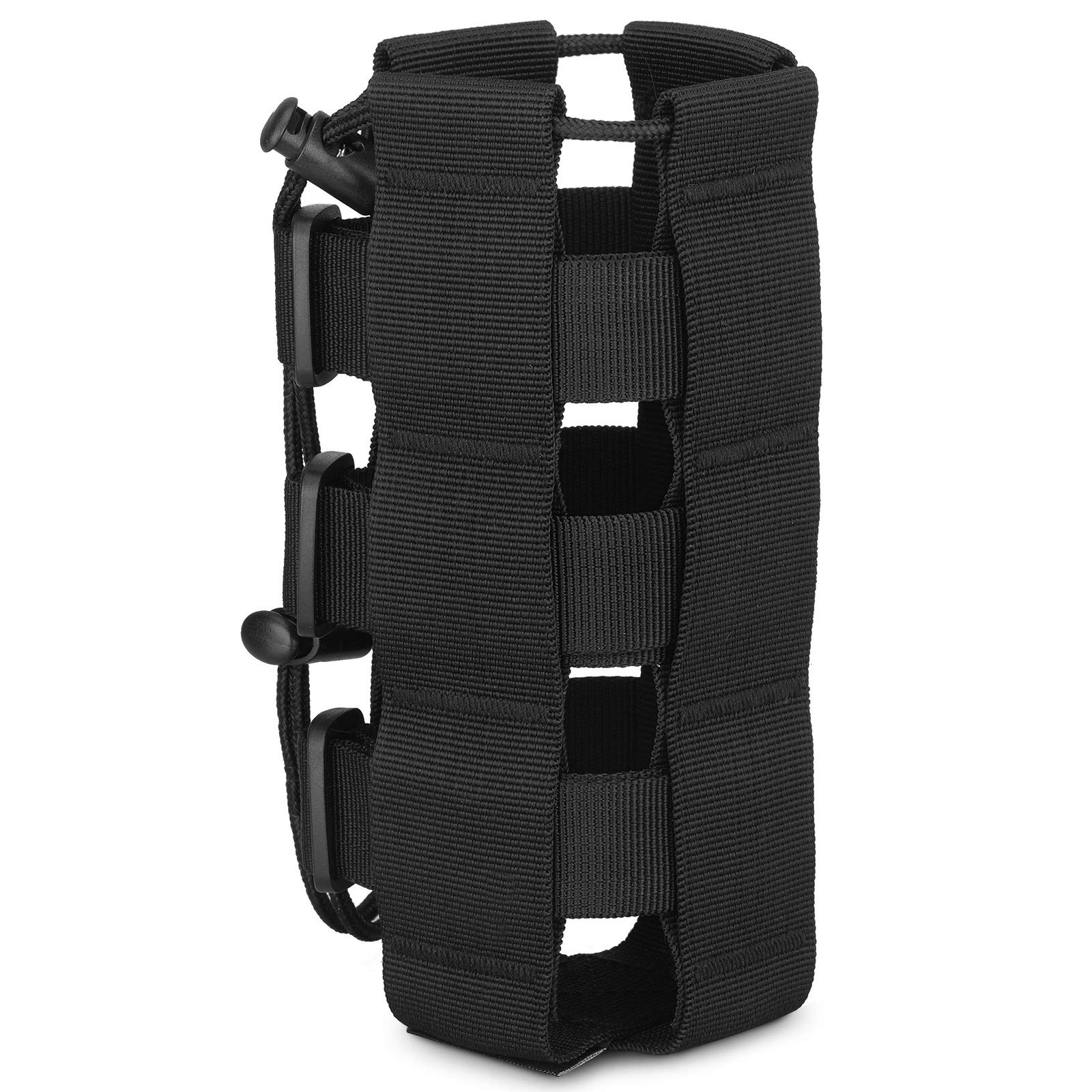 Huntvp Tactical Water Bottle Pouch, Military Water Bottle Belt Holder Case 900D Nylon Molle Kettle Bag Holder 800ml, Black