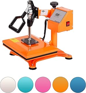 RICOO Power Zwerg-GS Transferpresse Orange Schwenkbar Thermo-Presse Transferdruck T-Shirtpresse Sublimationspresse