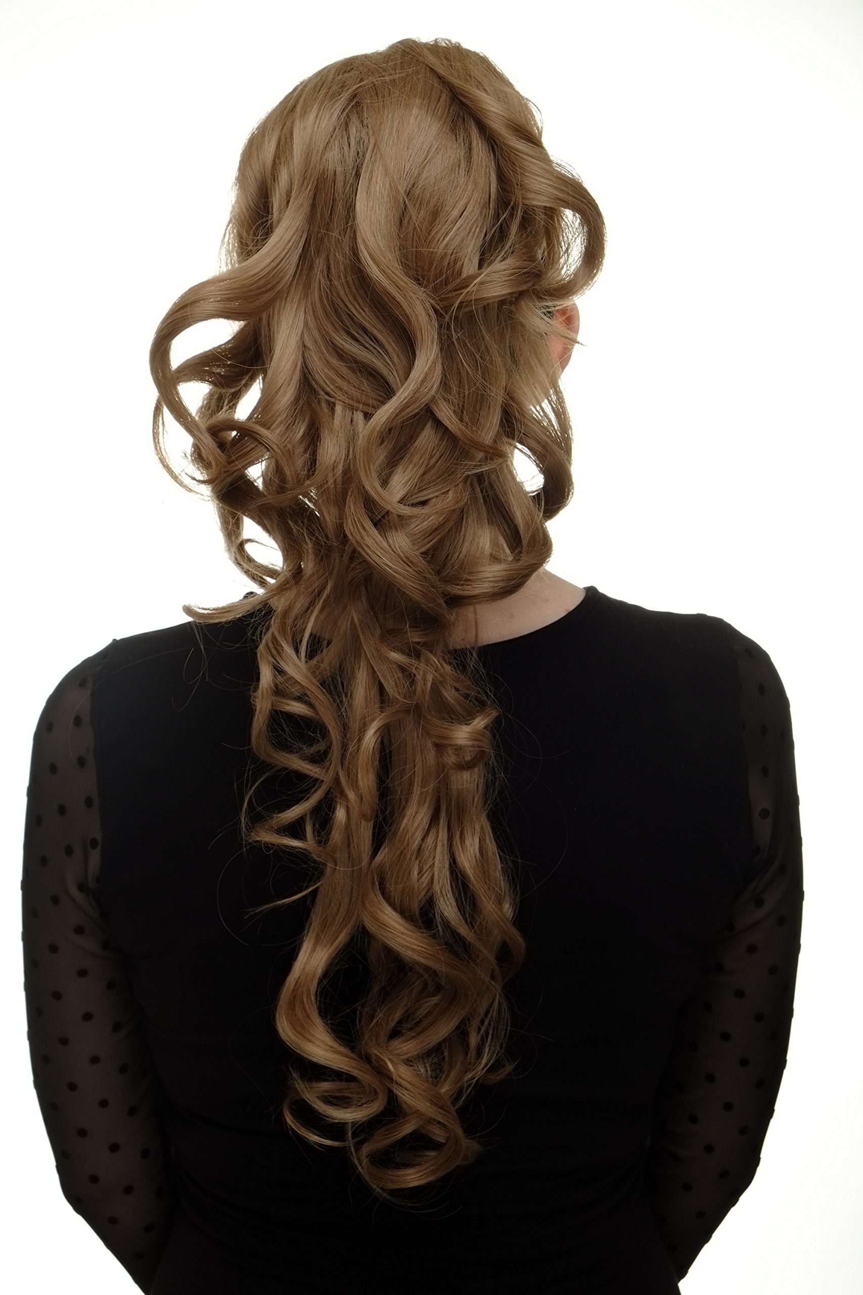 WIG ME UP WK03-15 Hairpiece ponytail with combs and elastic draw string curly voluminous very long honey blond 23inch โ image 1