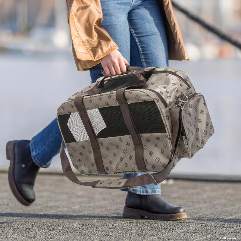 28903 Tasche Maxima, erweiterbar, 33 × 32 × 54 cm, beige/braun