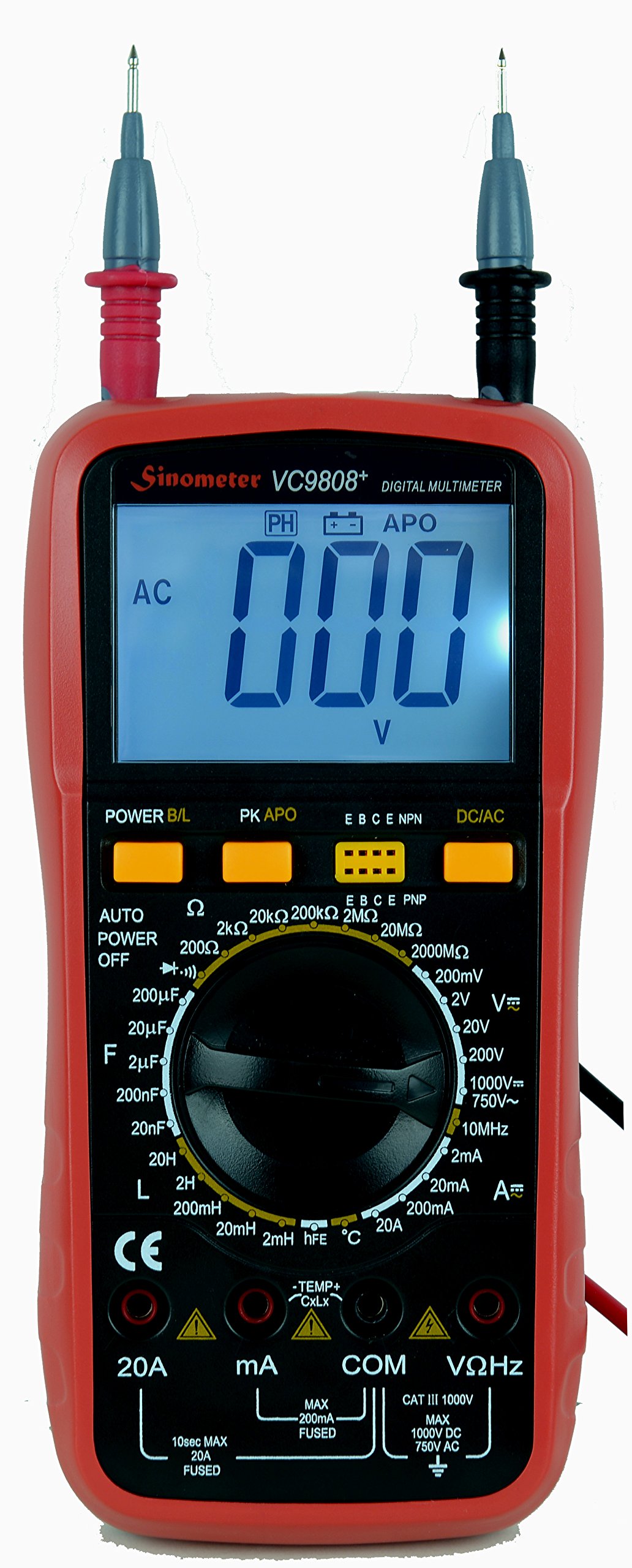 Sinometer VC9808 30Range Digital Multimeter & LCR Meter, A