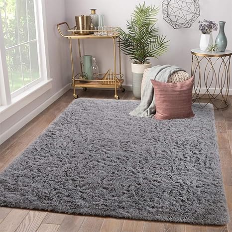 grey nursery rug
