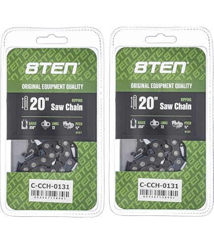 Amazon.com: 8TEN Ripping Chainsaw Chain 20 Inch .050 3/8 72DL for