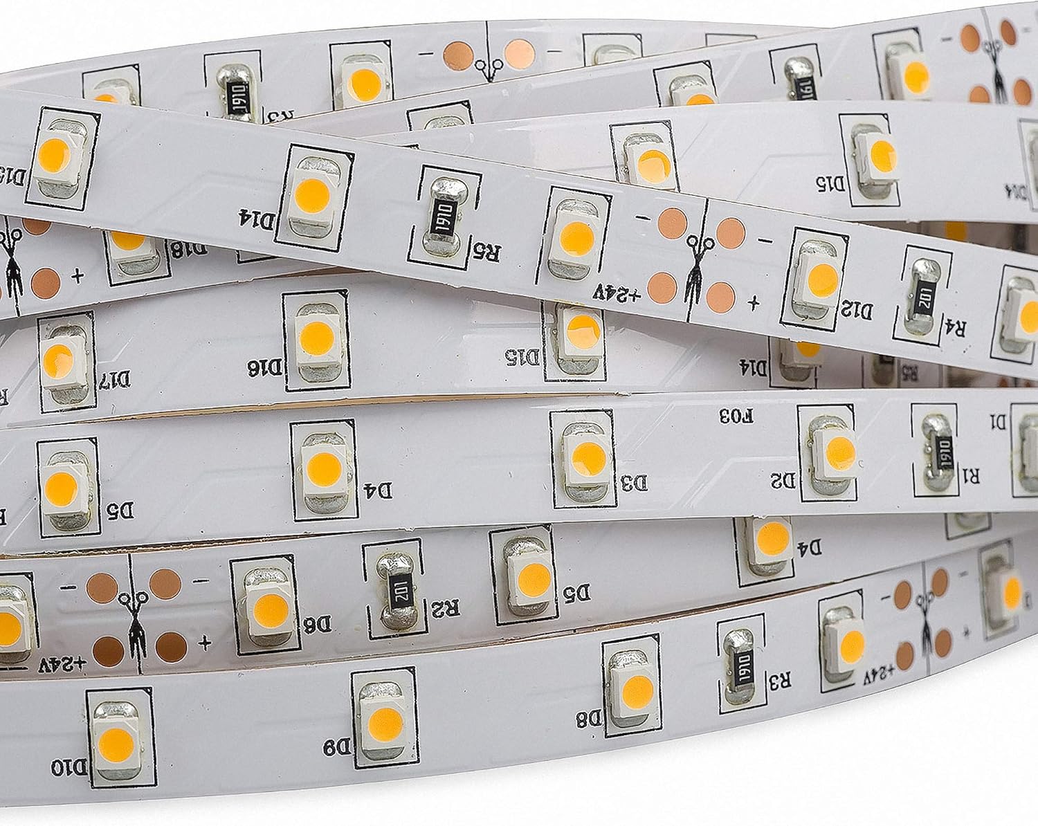 Mextronic LED 3528 Strip Warm White (2700K) 24W 500CM 24V IP20, 5 meters - Image 5