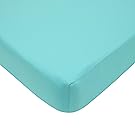 American Baby Company Blue Stars 100% Cotton Percale Crib Sheet