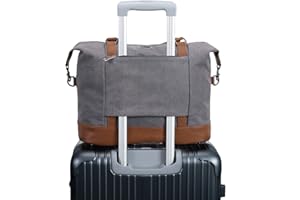 Bluboon Travel Tote Bags with Zipper Ladies Canvas Bag Weekender Overnight Bag for Women Carry on Duffel Bag Trolley Sleeve