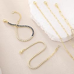 JECOMY Dainty Gold Bracelets for Women - Waterproof