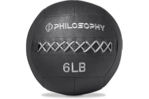 Philosophy Gym Wall Ball - Soft Shell Weighted Medicine Ball with Non-Slip Grip