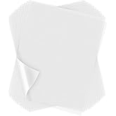 Outus 100 Sheets 12 x 10 Inch Water Soluble Stabilizer for Embroidery Water Soluble Topping Film Embroidery Topping for Machine Stitching Stabilizer and Hand Sewing