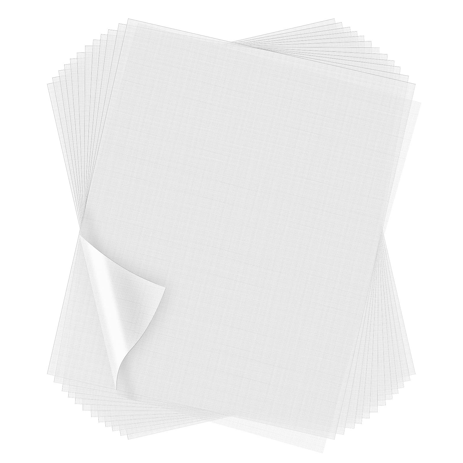 100 Sheets Wash Away Embroidery Stabilizer Water Soluble Embroidery Topping Film Transparent Water Soluble Stabilizer for Embroidery and Topping (12 x 10 Inch/ 30 x 25 cm)