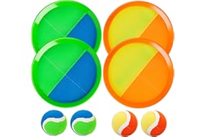 Innotoys Ball and Catch Game, Toss and Catch Ball Set, Beach Toys for Kids Age 3-8, Sticky Ball Catcher, Paddle Lawn Backyard Pool Games for Boys Girls Adults Family