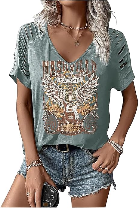 Rock Star Ropa Rockera Mujer Amazon Metallica Playera ASTANFY