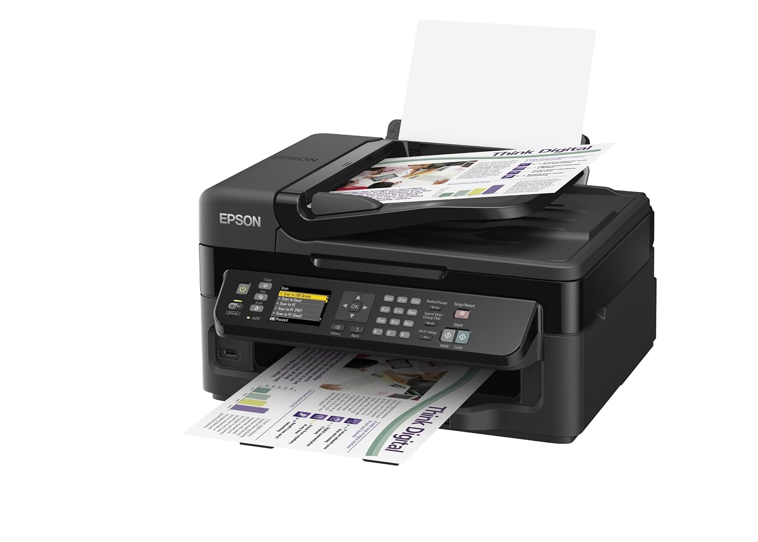 Epson WorkForce WF-2540WF - Impresora multifunción de tinta (B/N 34 ppm