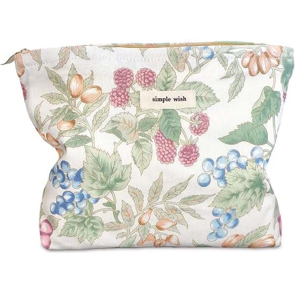 Wasserdichte Make-up Tasche Mit Wildblumen-Motiv – Aquarell Design Aus Leinen – Perfekt Für Reise & Alltag
