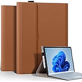 XFYKJIN for Pro 9/10/11 Case 13 inch 2022/2024 Leather Cover Protective Shell Compatible with Type Cover Keyboard and Pencil Holder.Brown