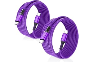 Basesailor USB Type C to C 100W Cable 10ft/2Pack,Power Delivery Fast Charging PD Charger Cord for MacBook Mac Pro,iPad Air 4 5 4th 5th Mini 6 6th Generation,Samsung Galaxy Note S24 S23 S22 S21 Tab S9