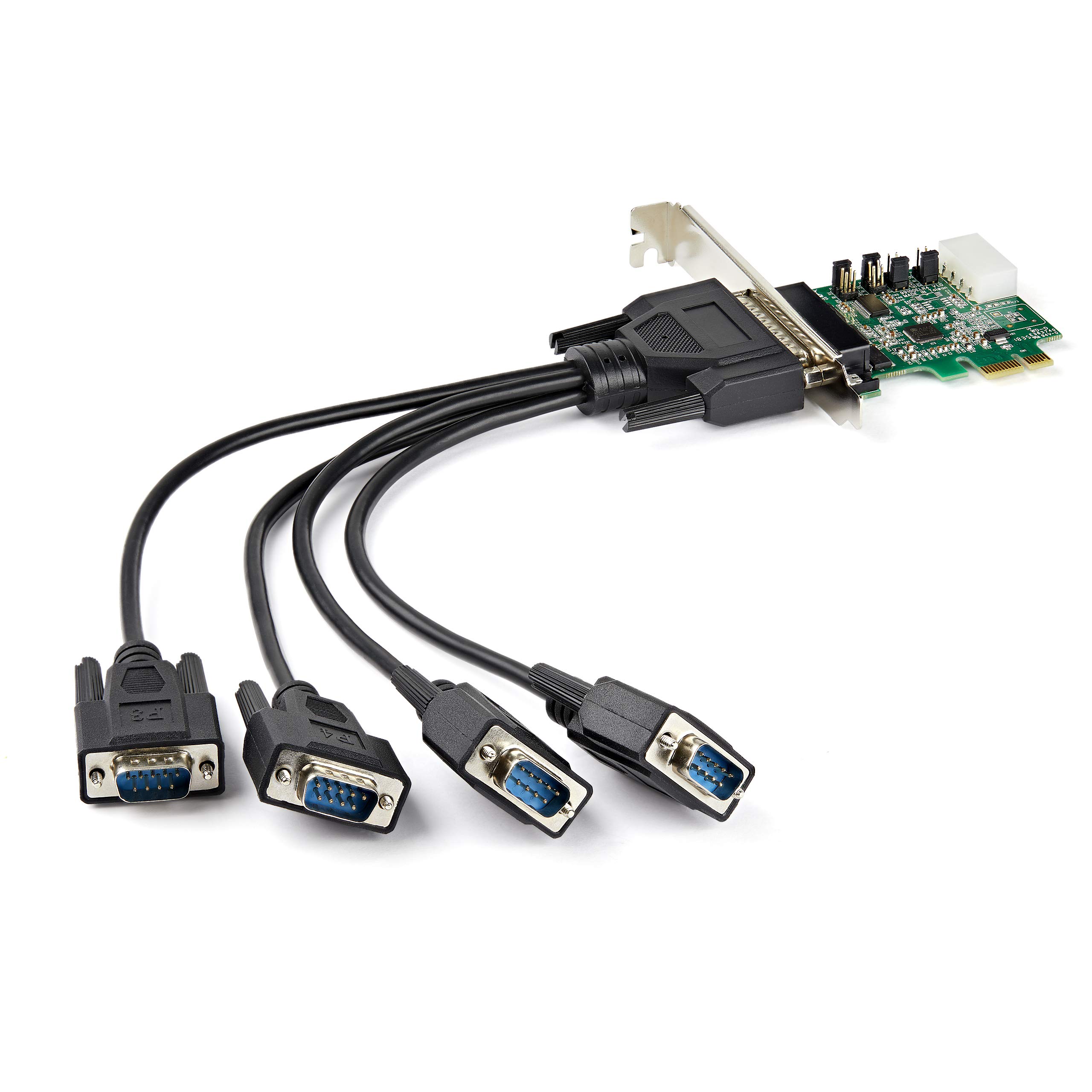 StarTech.com PCI Express serielle Schnittstellenkarte (4 port, RS232, 16950 UART, 256-Byte-FIFO-Cache, Windows and Linux)