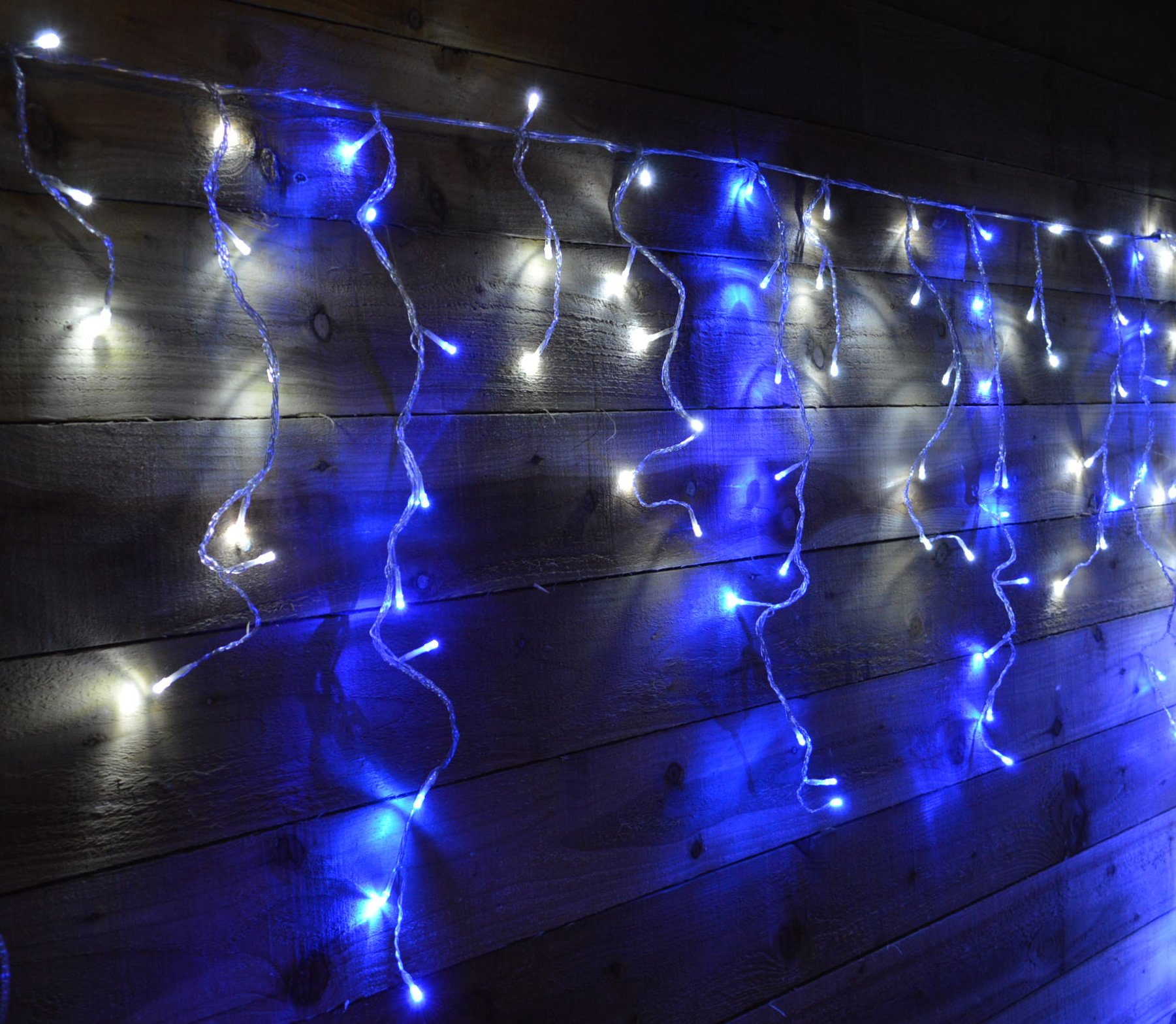 240 LED SNOWING ICICLES LIGHTS BLUE/WHITE