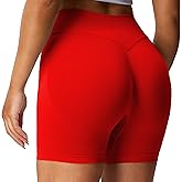 Aoxjox Seamless Biker Shorts for Women Impact Hidden Scrunch Low Waisted Athletic Yoga Short 3.5"/4.5"/5"/6"