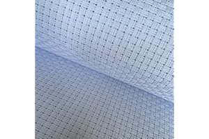 SEWCRANE 6 Count Aida Cloth Cross Stitch Fabric, White, W59 x L39