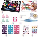 BLOT Face Paint Kit 14 Colors Non Toxic Washable with Stencils Brushes view 2