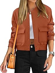 ANRABESS Women Cropped Bomber Jacket 2025 Fashion
