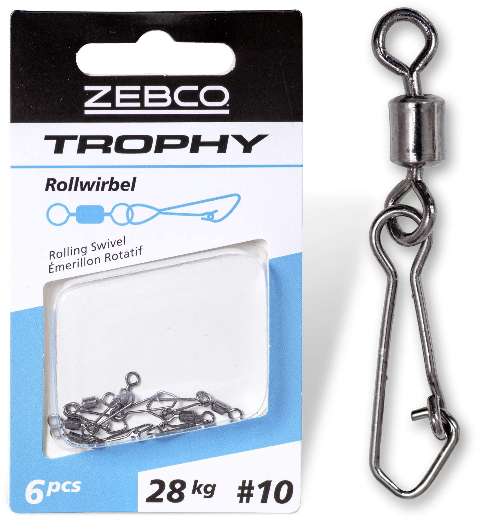 Zebco Quality Trophy Rolling Swivels Fishing Accessories Swivels Fishing Small Parts Fishing Accessories, Various, 16