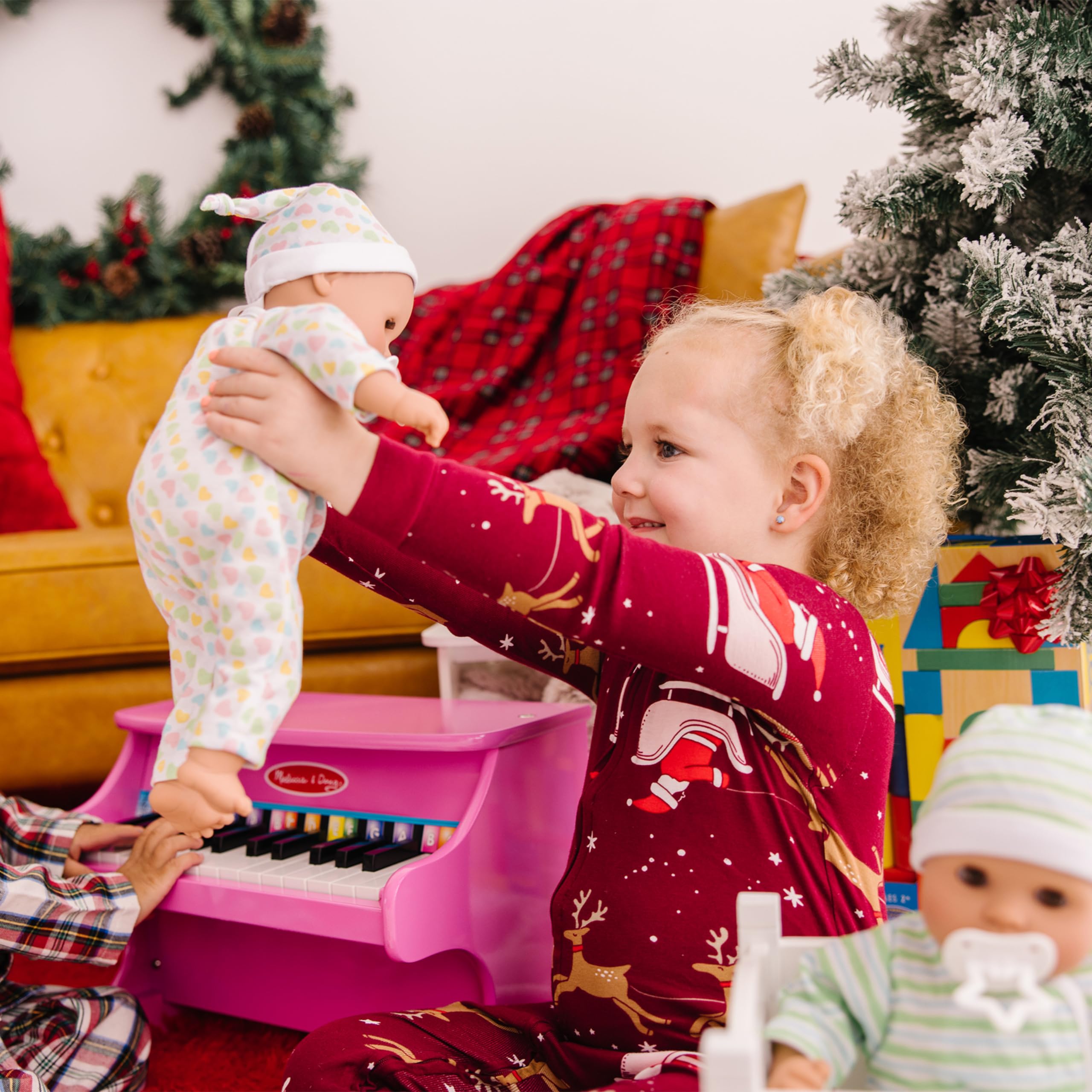 Melissa & Doug Learn-to-Play Pink Piano with 25 Keys and Color-Coded Songbook