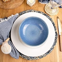 KAZI Essentials Boho Round Woven Placemats – Set
