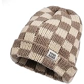 Croogo Beanie Men Slouchy Knit Skull Cap Warm Stocking Hats Women Winter Snow Ski Hat Cuffed Plaid Hat Toboggan Hats