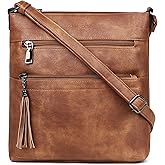 MASINTOR Crossbody Purses for Women, Multi Pocket Casual Crossbody Bag, Adjustable Strap Shoulder Bag with Tassel