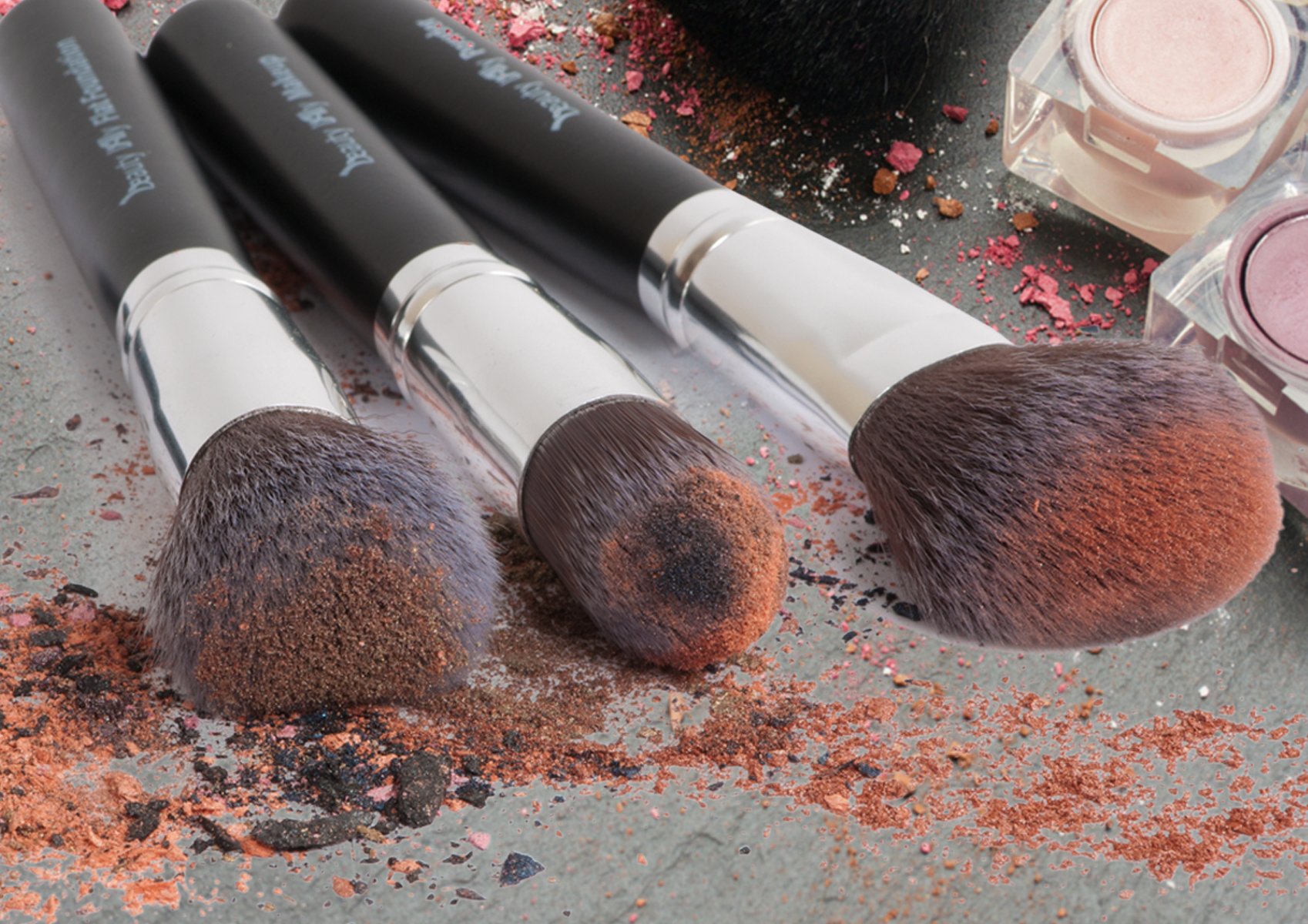 beauty Lally Professional Make Up Brush Set, Synthetic Hair, Giving You Full Coverage For Everyday Use, Soft, No Shed At All, Case and Mirror, Pack of 10