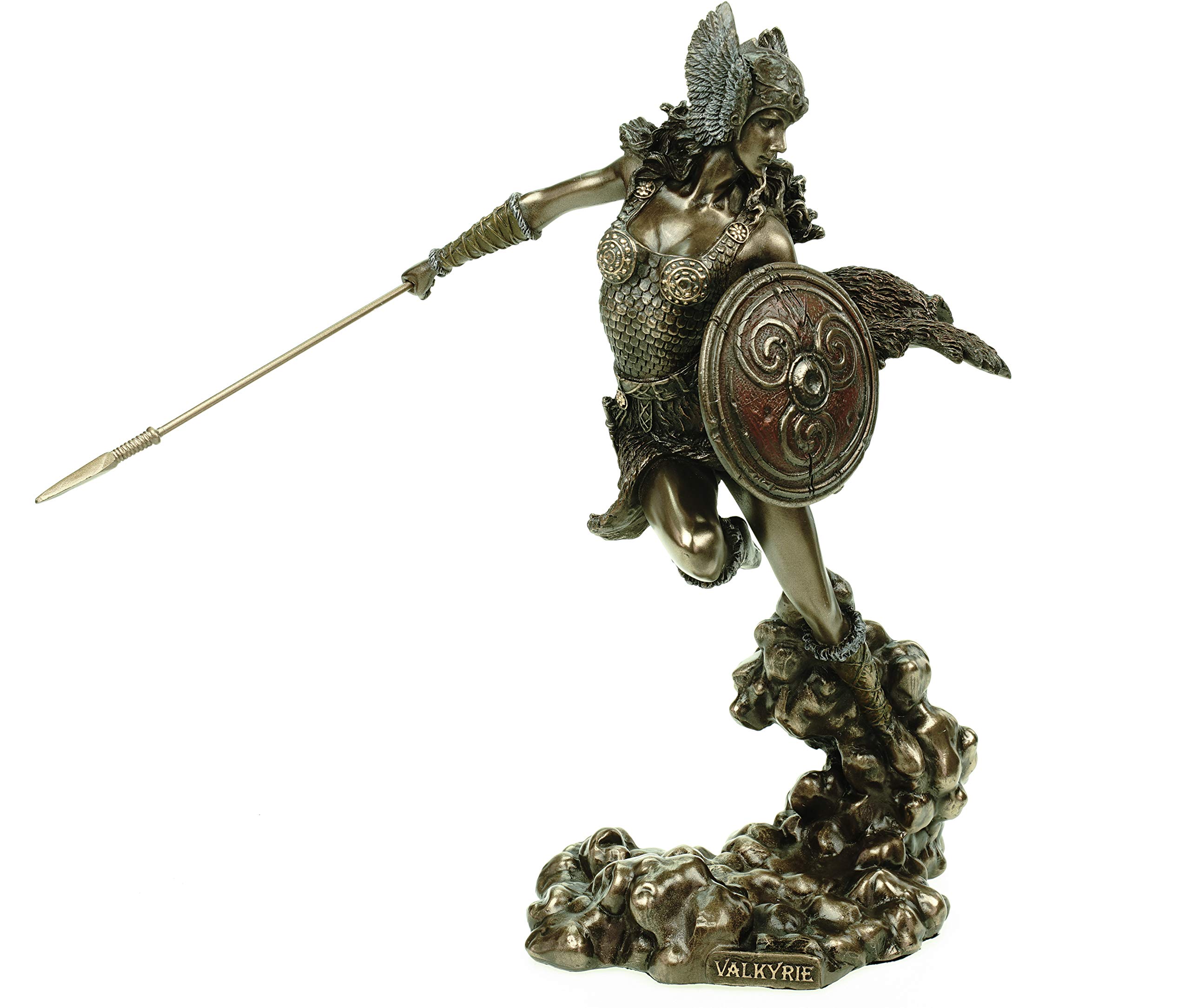 Veronese Germanic Walkure Figurine Bronzed 24 cm Odin Sculpture Spiritual