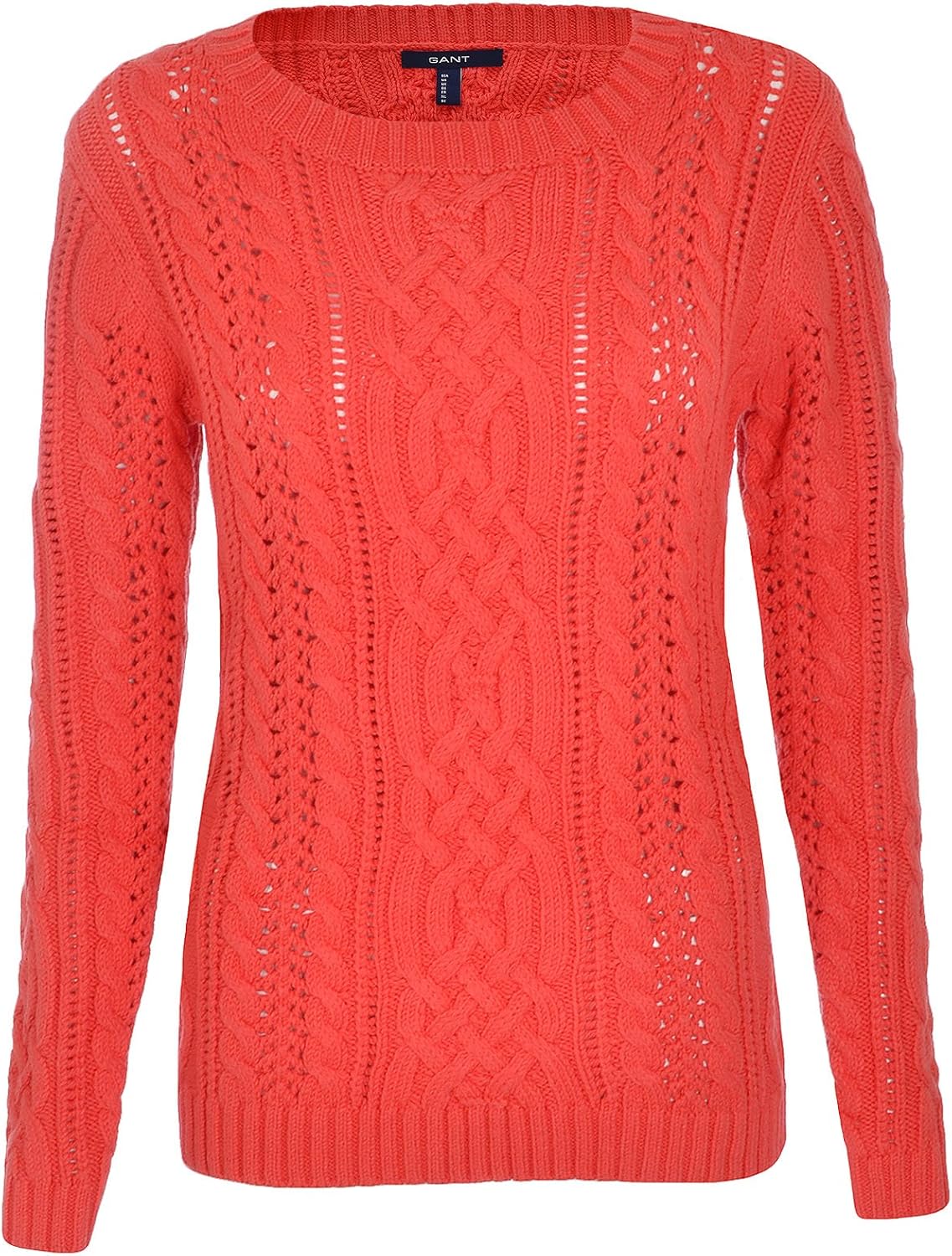 GANT Womens Crew Neck All Over Cable Knit Sweater XS at Amazon Women