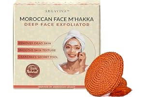 ARGAVIVA Face Exfoliator and Skin Care Tool – Gentle Scrubber Pad for Daily Use on Face and Neck, Remove Dead Skin and Achieve a Smooth, Radiant Glow for Men & Women – Perfect for Relaxing Facial Massage
