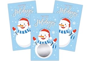 Your Main Event Prints Christmas Holiday Blank Gift Certificate Scratch Off Cards – Perfect Vouchers for Birthdays, Small Businesses, Restaurants, Spas, Salons, Weddings, Bridal Showers