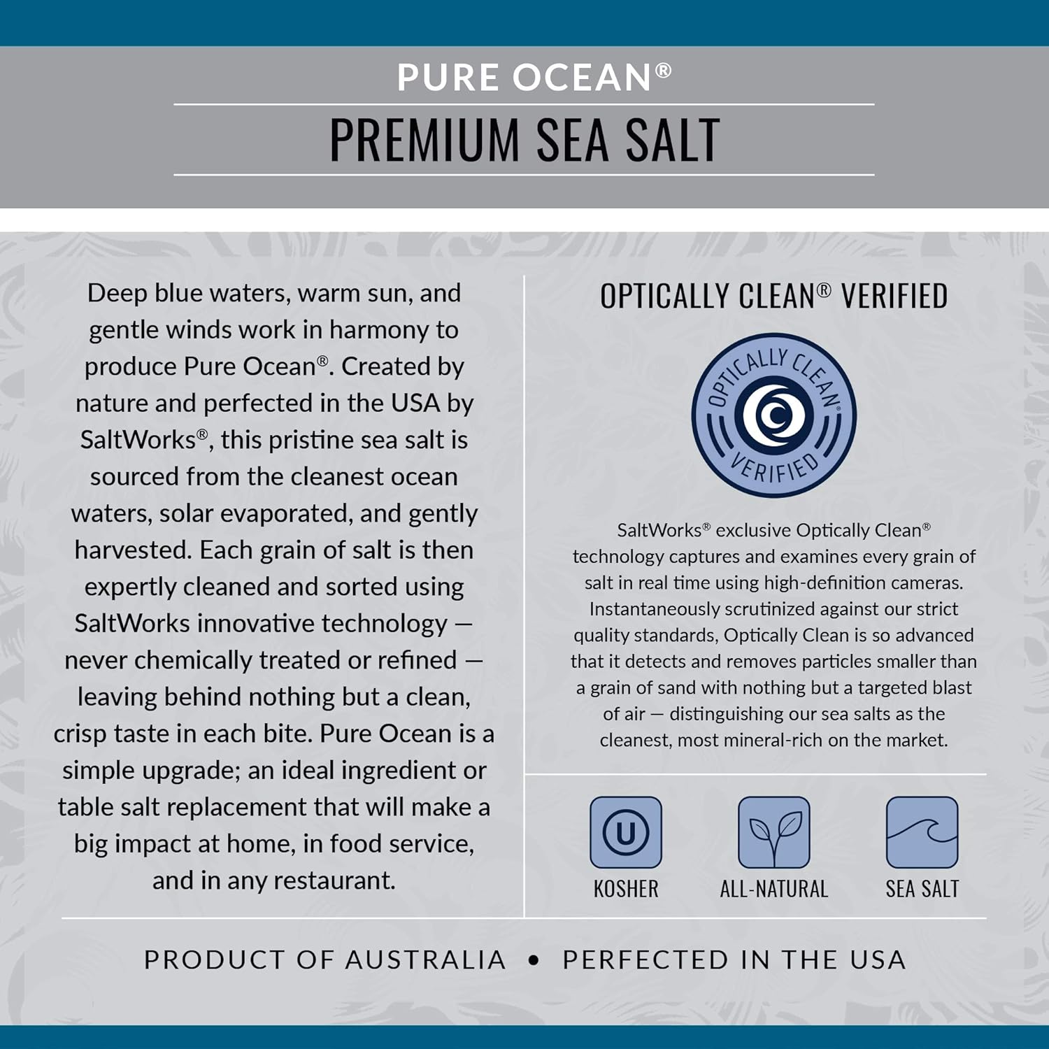 SaltWorks Pure Ocean Sea Salt, Coarse Grain, 5 Pound Bulk Bag: Grocery & Gourmet Food