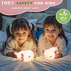 Axolotl Night Light for Kids,Cute Axolotl lamp