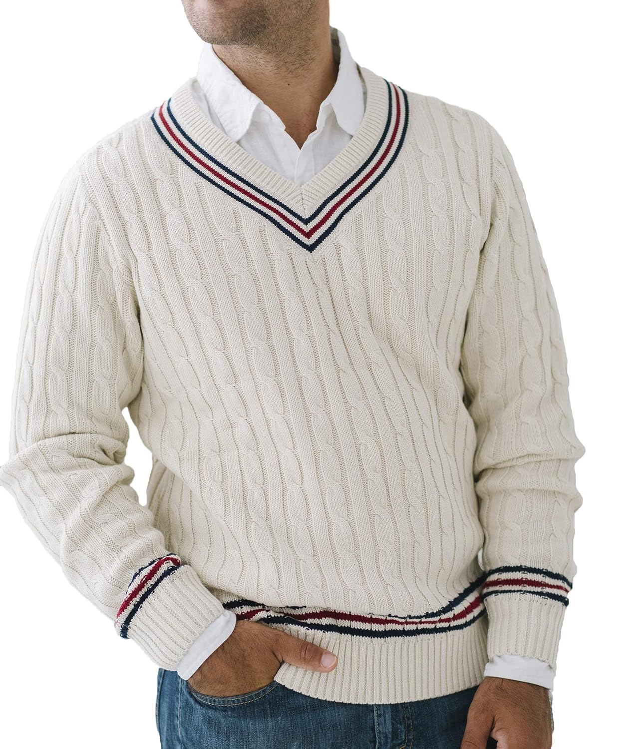 Hope & Henry Men's Cricket Sweater Ivory Amazon.in Clothing & Accessories