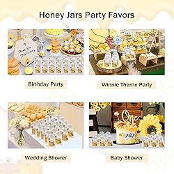 Aliggbent 126 Pack Mini Honey Jars for Party Favors
