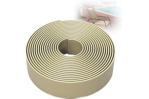 KOMORAX 2 Inch Wide, 50ft Long Vinyl Strap - Replacement Straps for Patio Chairs - Vinyl Strapping for Patio Furniture Repair - Durable Seat Repair Kit for Lawn Chairs, Outdoor Furniture (Driftwood)