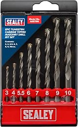 Sealey AK5708 Tungsten Carbide Tipped Masonry Drill Bit Set 8pc 3-10mm view 3
